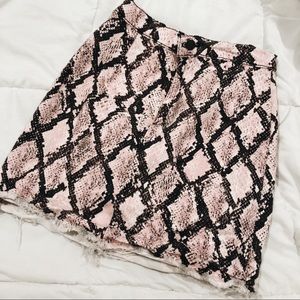 Snake print skirt